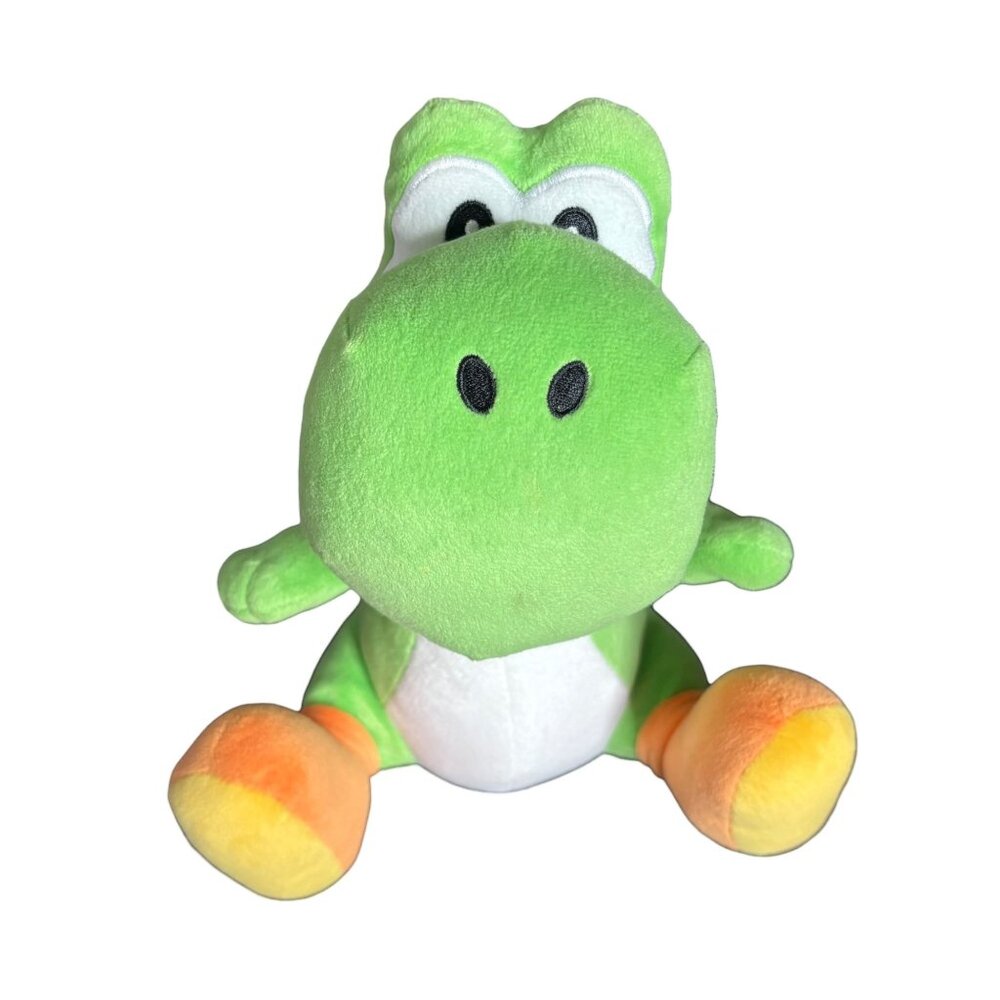Nintendo Super Mario Yoshi Plush Toy 10" Green Orange Stuffed Animal Collectible